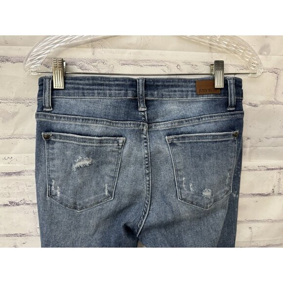 Judy Blue Size 9/29 Shredding Up My Life Relaxed Distressed Jeans JB8273MD - Picture 3 of 8